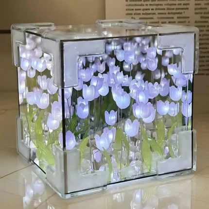 Tulipanes espejo armable cubo